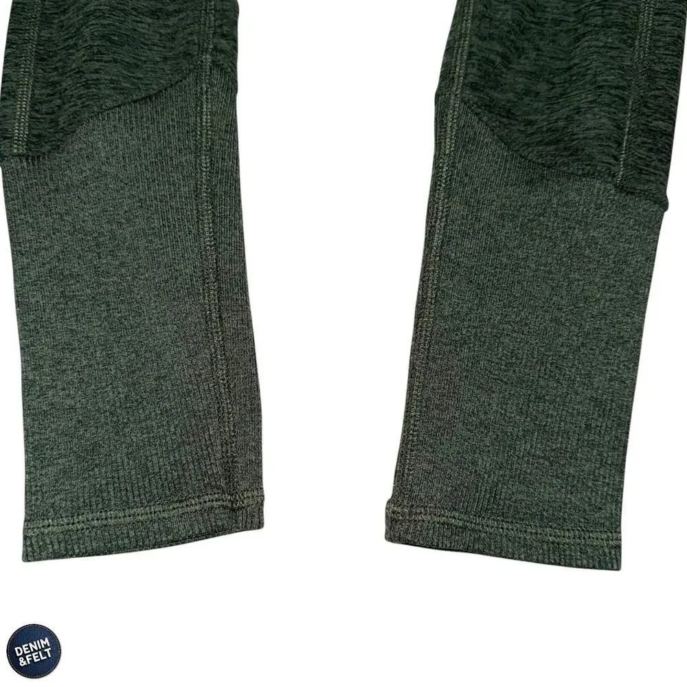 Alo‎ Yoga Seamless Leggings Green Heathered High Waist Sculpt Fit Size Small